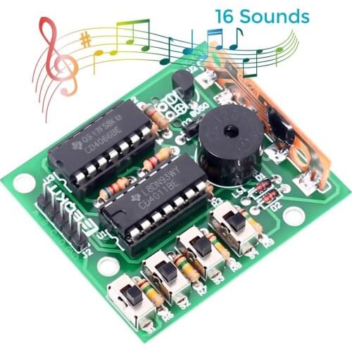 DIY Modules Electronic 16 Music Sound Box DIY Kit Module Soldering Practice Learning Kits for Arduino