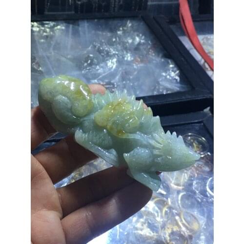 Natural Myanmar jade 7A HandCarved Hedgehog jadeite green jade pendant jade necklace pendants jewelry jade necklaces