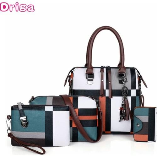 Driga New 4pcs/Set Women Composite Bags High Quality Ladies Handbags Female PU Leather Shoulder Messenger Bags Tote Bag Bolsa