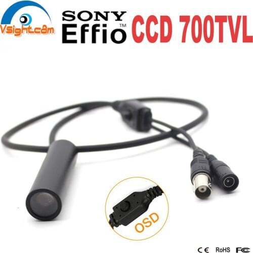 OSD Menu Sony 700TVL CCD Camera 25mm Lens Mini Bullet Camera 960H Effio-E 4140+811/810 outdoor waterproof cctv Security Camera