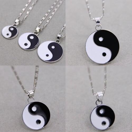 Yin Yang Pendant Necklace For Women Men Fashion Couples Matching Choker Best Friend Friendship Jewelry Gift Collar Witchcraft