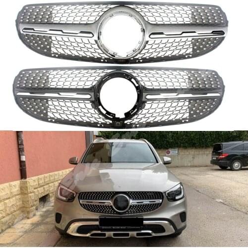 Car Front Racing Center Grille Facelift Uppeer Bumper Grill For Mercedes Benz X253 GLC Class 2020 2021 Diamond General