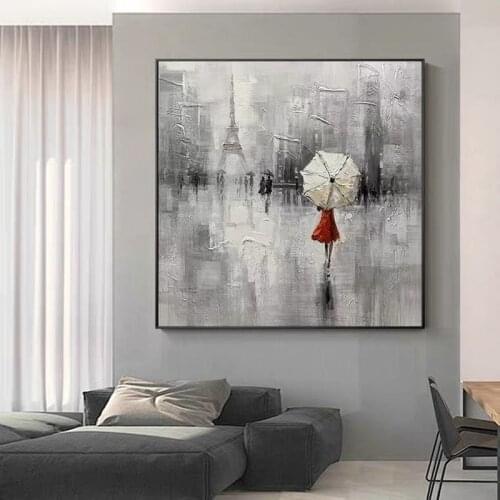 Abstract Oil Painting On Canvas Handmade Modern Bright Color Abstract Girl Paintings Landscape Picture Home Wall Hotel Decor
