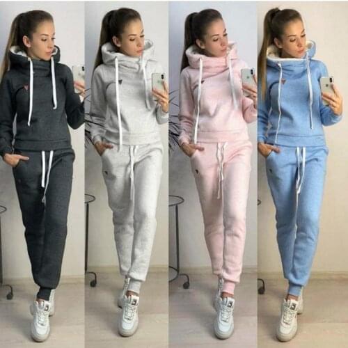 Hot sports suit sweatshirt Sweatshirt fleece fashion suit leather chapter casual sports suit women