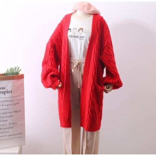 2018 Sale Summer Home Spring Clothes New Pattern Lantern Sweater Cardigan Exceed Thick Long Hemp Flowers Loose Coat Woman M2693