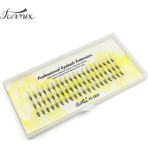 FUNMIX 5D eyelash + Pteris clouds hair eyelashes grafted plant single cluster false eyelashes flat hair 0.07 C