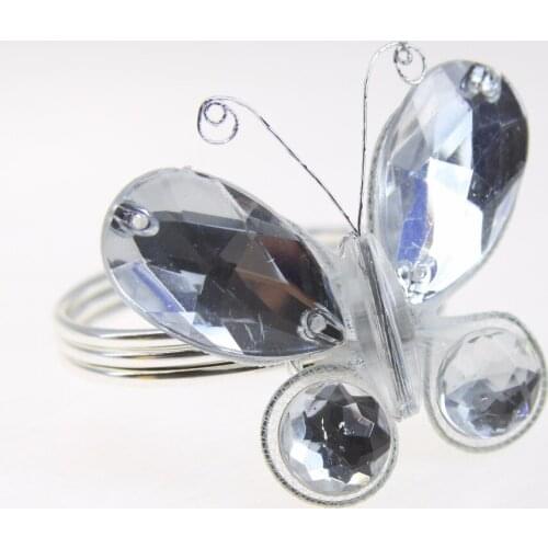 Silver crystalbutterfly napkin ring napkin holder decoration of wedding