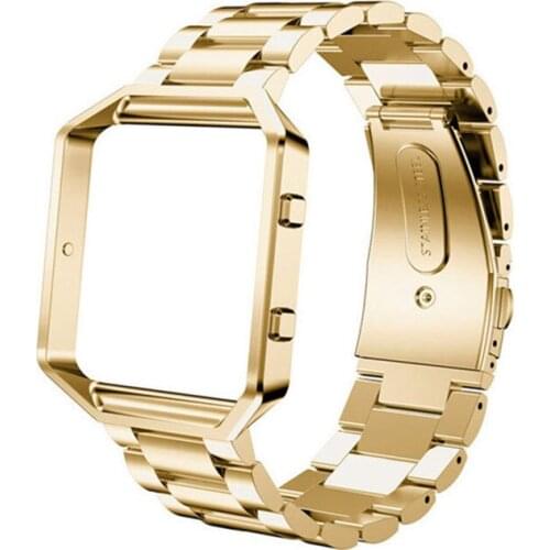 Replacement Stainless Steel Wrist Watch Band Frame For Fitbit Blaze Bracelet Stainless Steel Strap with Protection Case
