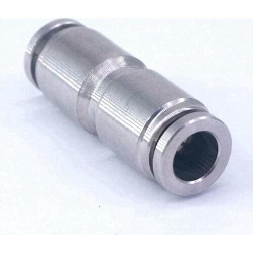 8MM OD Tube 304 Stainless Steel Push in Pneumatic Straight Quick Connector Full Metal Anticorrosion Antioxidation
