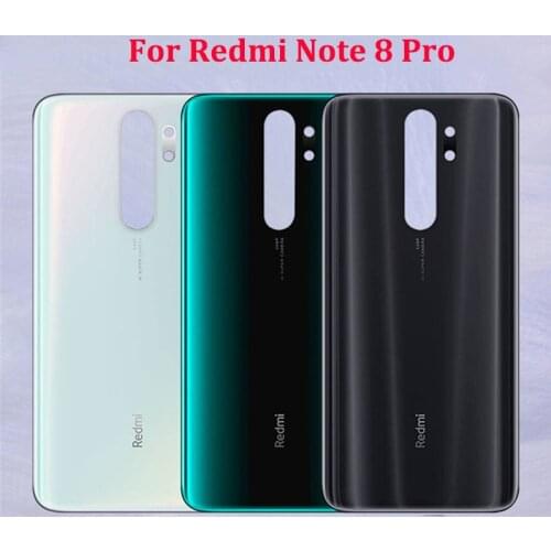 Hot Xiaomi redmi note8 pro Battery Back Cover Case original 3D Glass real back door replacement shell for redmi note 8 pro &logo