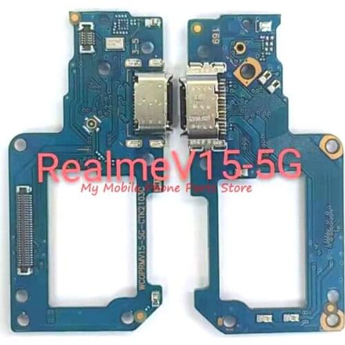 USB Charging Dock Board Port Flex Cable For OPPO Realme V15 5G Charge Dock Connector Board Flex Cable Riboon Repair Parts