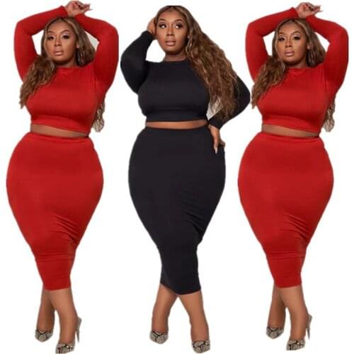 Plus Size Two Piece Sets Women Autumn Tracksuits High Waist Stretchy Sportswear Crop Tops and Leggings Matching Outfits 5XL