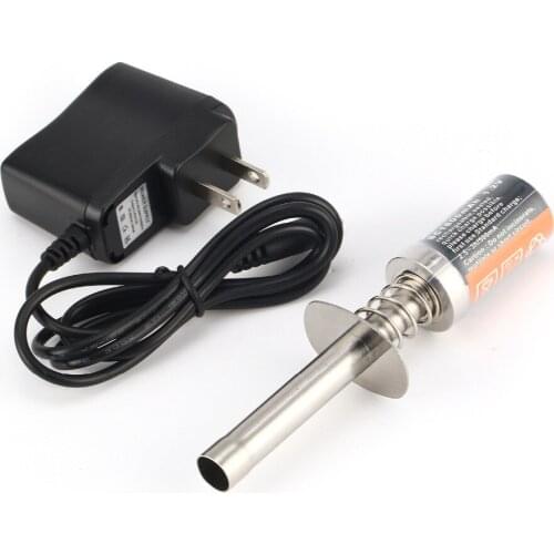 1.2V 1800mAh Rechargeable Nitro Starter Glow Plug Igniter with Charger for HSP RedCat Nitro Gas Engine Power1/8 1/10 RC Car