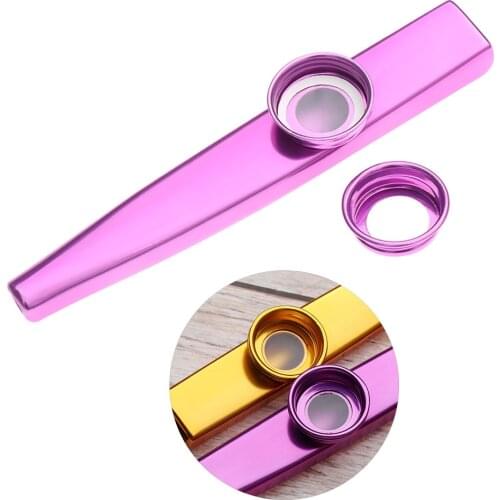 1PC 12cm Metal Kazoo Beginner Flute Instrument Woodwind Instruments Music Lovers Tool Simple Design Kids Birthday Gift