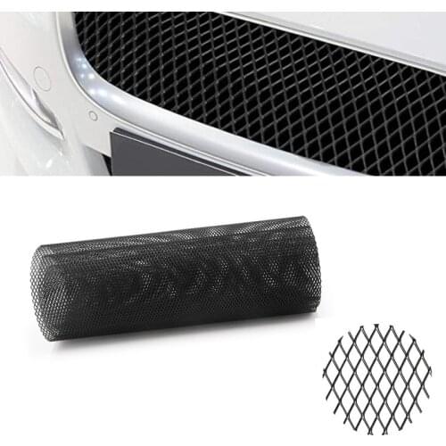 Car Vehicle Black Tone Aluminum Alloy 3 X 6mm Rhombic Grille Mesh Sheet Car Grille for Any Bumper Body Kit Accessories