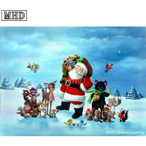 DIY Diamond Painting Snow Christmas Gift Diamond Cross Embroidery Mosaic 3d Diamond Embroidery Home Decor Artwork SC22