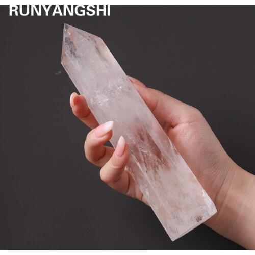 Big wand Natural Crystal Clear Quartz Transparency Quartz Point Healing Stone Hexagonal Prisms Obelisk Wand Stone Home Decor