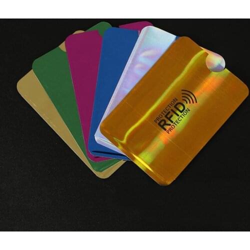 Anti Rfid Blocking Reader Lock Card Holder Id Bank Card Case Protection Aluminium Metal Smart Anti-theft Credit Card Holder
