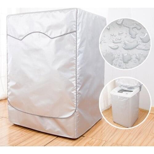 Wasmachine Deksel Waterdicht Cover Volautomatische Drum Oxford Doek Droger Zilver Polyester Stofdicht