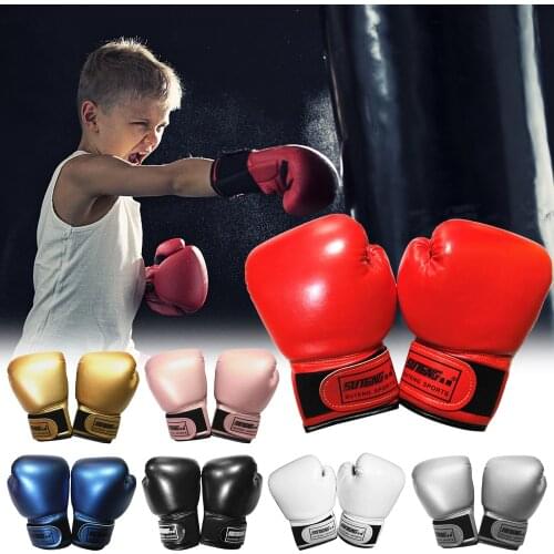 Children Boxing Gloves Kick Boxing Muay Thai Punching Training Bag Gloves Outdoor Sports Mittens for Punch Bag Sack Boxing Pads
