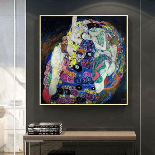 The Virgin Famous Art Paintings By Gustav Klimt Classical Wall Art Canvas Prints Reproductions For Living Room Wall Decor Cuadro
