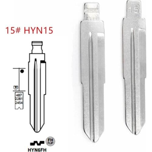 For KD keydiy xhorse VVDI remotes HYN15 HYN6 Flip Blank key Blade 15# HYN6FH for Hyundai Elantra Tucson Kia Cerato