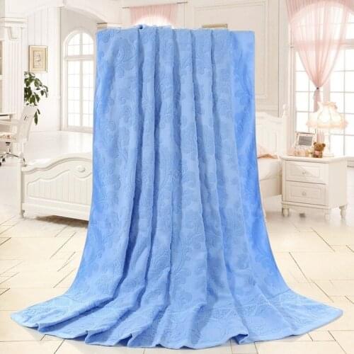 Breathable Jacquard Pure Cotton Towel Adult Student Soft Throw Blankets Summer Sofa Office Comforter