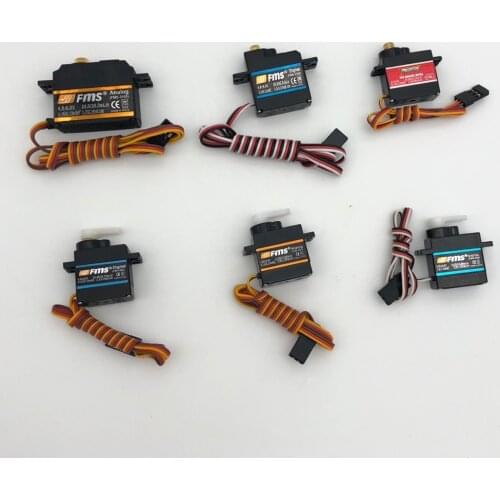 FMS Model 9g 13g 17g 23g 25g 75g Servos Plastic or Metal Analog or Digital Optional