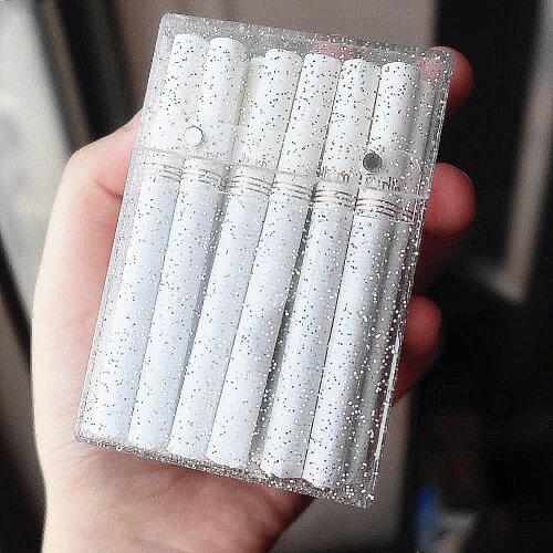 Holder 20pcs Silver Transparent Female Cigarette Case women Gadget Portable Storage Container best European gift