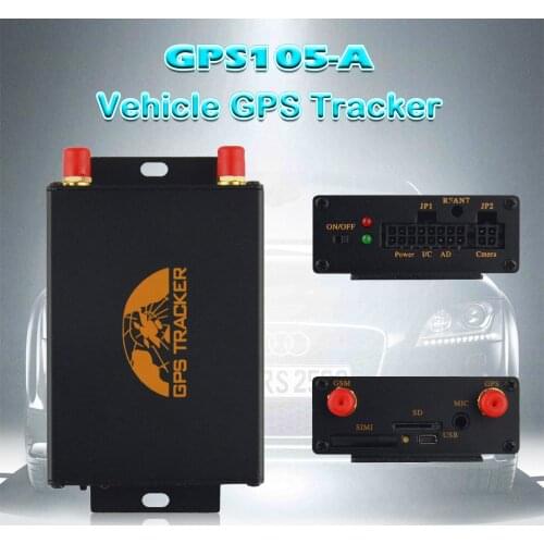 GPS vehicle Tracker GPS/TK105A Real-time tracking device with Power Off alarm Over speed alarm ACC alarm Data Load Geo-fence SOS