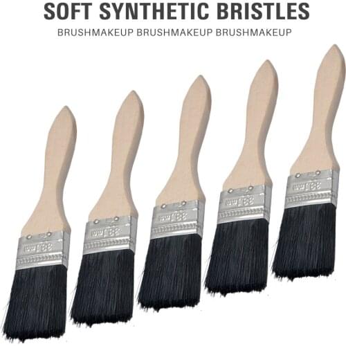 5Pcs 1'' / 1-1/2" / 2'' Paint Brush Watercolor Brushes Wall Paint Brushes for cleaning parts, painting trim