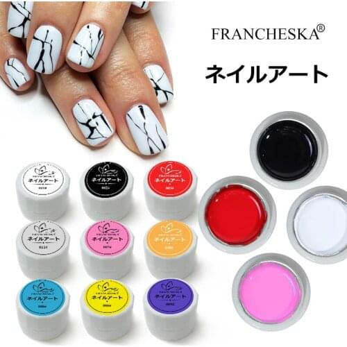 12 Colors Nail Art Stretch Drawing Glue Lasting Super Strong Stretch Nail Art Painting Flower Drawing Line Painting UV Gel TSLM1