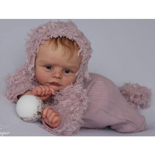 NPK 19inch Reborn Doll Kit Joleen Lifelike Soft Touch DIY unpainted Doll Parts