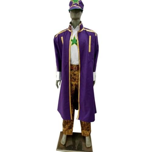 JoJos Bizarre Adventure Jotaro Kujo Cosplay Costume Anime Halloween Party Outfits Only Overcoat Multi-Styles