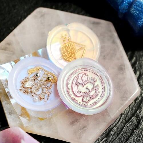 Cool Wax Seal Aurora Laser Paper Lacquer Seal Decoration Accessories Laser Mirror Paper Transparent Greeting Card Decoration
