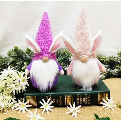 Cute Easter Decorations For Home Long Ear Doll Party Living Room Table Rabbit Bunny Ornaments Gift