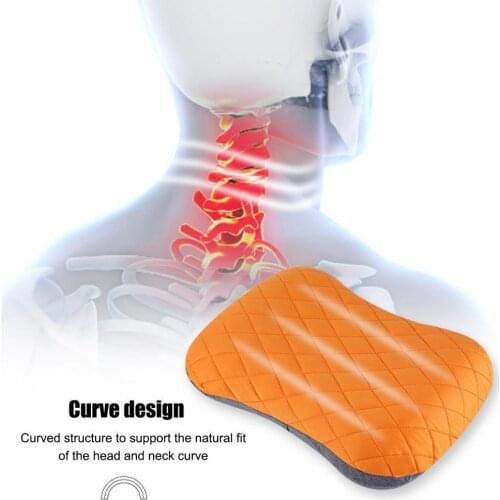 Inflatable Pillow Foldable Wear Resistant TPU Portable Ultralight Inflatable Travel Pillow Sleeping Gears for Outdoor Camp