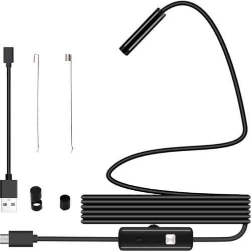 New For Android iPhone WIFI Ear Endoscope Waterproof Borescope Inspection Camera 8 LED a long effective focal length