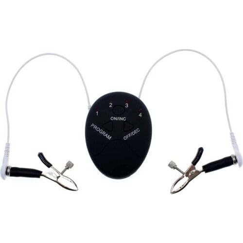 New Fun Electric Shock Massage Shock Nipple Clips Passion Clitoris Clamps Medical Themed Sex Toys for Womans