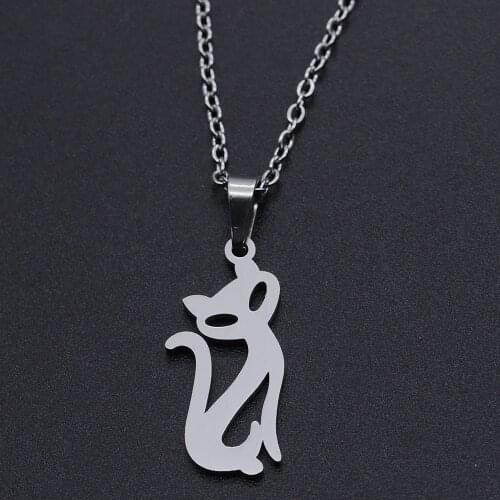 Fox Stainless Steel Charm Necklace for Women Dainty Steel Necklaces Wholesale Dropshipping Accept OEM Order