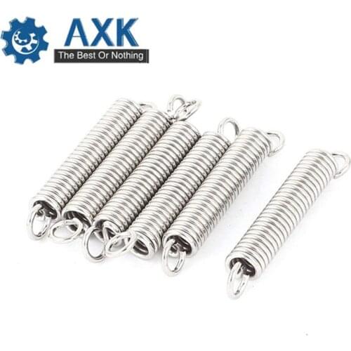 20Pcs 0.3 x 3mm 0.3mm Stainless Steel Tension Spring With Dual Hook Extension Springs Outer Diameter 3mm Length 10-50mm