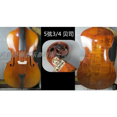 Hand-made solid wood professional SONG Brand master 5strings Bass-Upright 3/4