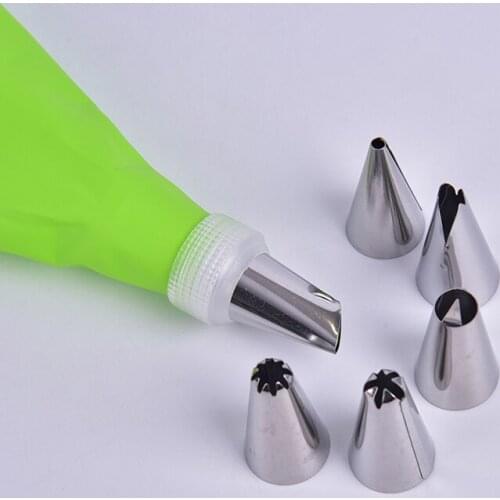 Silicone Pastry Bag Tips Kitchen DIY Icing Piping Cream Reusable Pastry Bags Nozzle Set Cake Decorating Tools