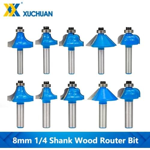 Corner Rounding Router Bit Edging Cutter Tungsten Carbide Cutter 8mm 1/4 Shank For Woodworking Engraving Bits Wood Router Bit