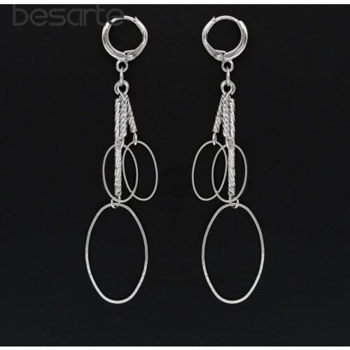 Long Loop Earrings Women Dangle Earings Boucles D'oreille Pendientes Largos Orecchini Lunghi Oorbellen Uzun Kupe Ohrringe E3305