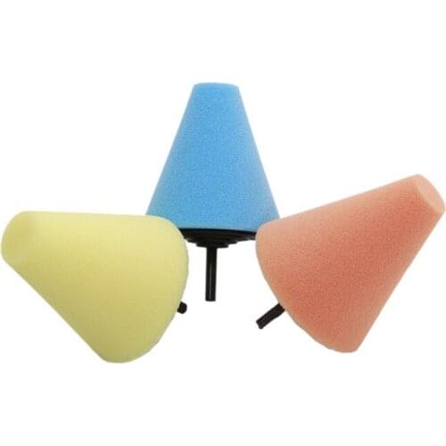 1Pc Burnishing Foam Sponge Polishing Cone Shaped Buffing Pads for Car Wheel Hub Tool Cone Sponge Wheel Metal Polishing Tools
