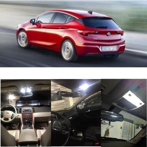 LED Interior Car Lights For Opel Astra K 2018 Error Canceling Dome Reading lamp 12pc