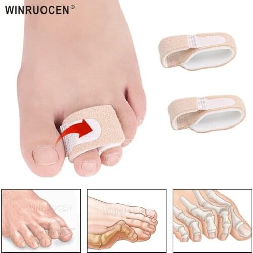 2pcs Toe separator Strap for Toe Overlapping Thumb valgus Reduce Foot Thumb Extrusion Heel pad Toe Correction Strap Insert