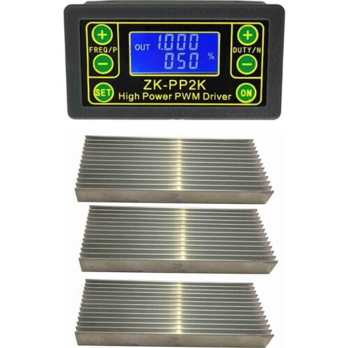 3 Pcs Power Amplifier Heatsink Heat Sink & 1 Pcs ZK-PP2K PWM DC 3.3-30V 12V 24V Motor Speed Controller Regulator