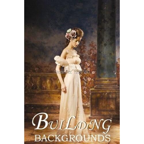 5ft*7ft Hand Painted cloth Backdrop, fundos photographyK5335,muslin building photographic background,photography backdrops